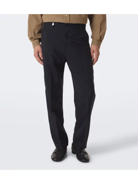 Pantaloni Prada de lână albastru