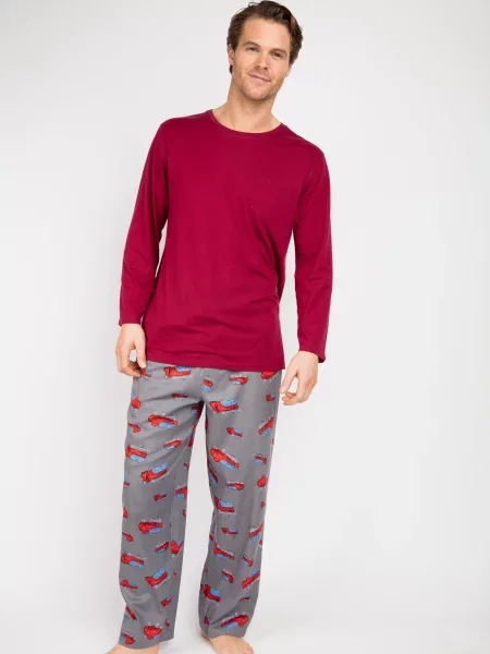 Піжама CYBERJAMMIES Frankie бавовна/модал бордовий