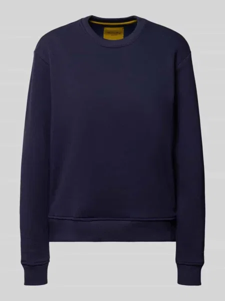 Bluza o kroju relaxed fit z mieszanki bawełny z okrągłym dekoltem Christian Berg Woman granatowa