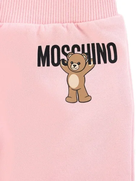 Spodnie dziecięce Moschino różowe