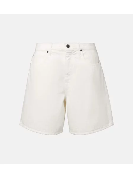 Pantaloni scurți din denim Slvrlake alb