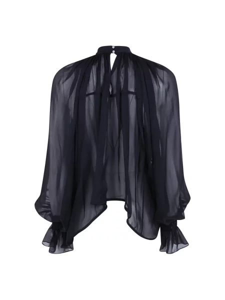 Bluzka Ann Demeulemeester szyfonowa czarna