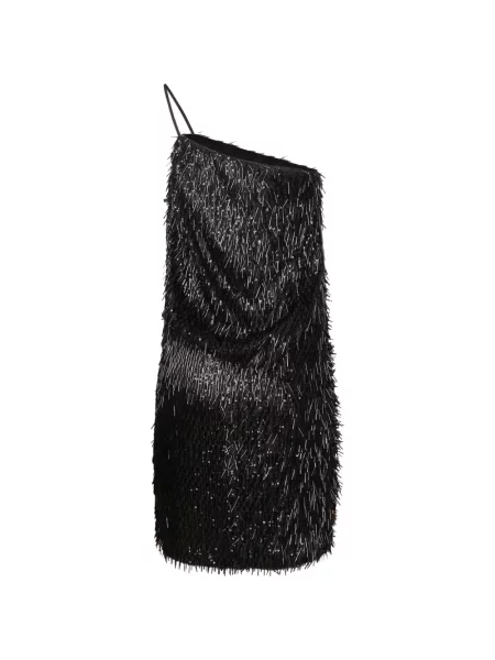 Rochie mini Amen cu paiete cu un umăr gol negru