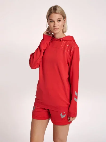 Bluza z kapturem Hummel hmlLEAD poly czerwona