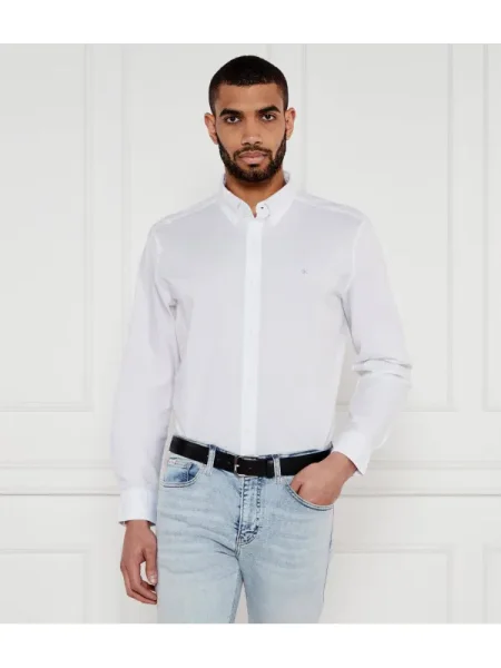 Calvin Klein Jeans Cămașă OXFORD alb