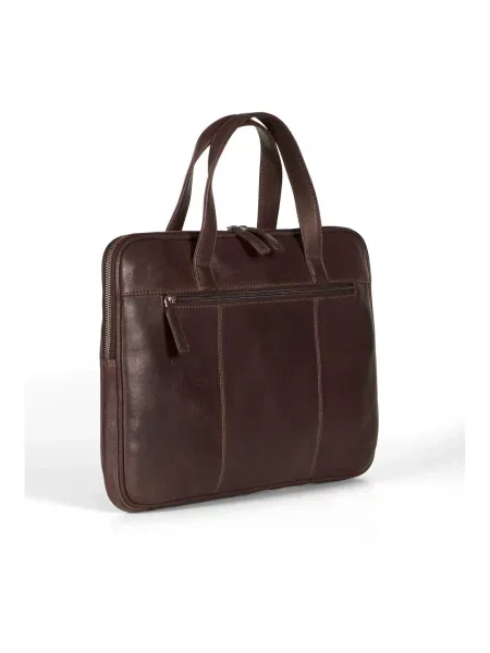 Torba na laptopa Howard London skórzana brązowa