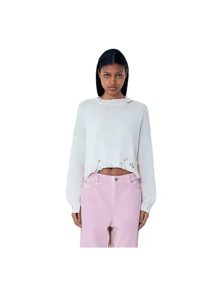Sweter Marni z logo biały