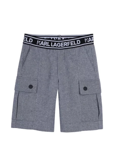 Szorty cargo dziecięce Karl Lagerfeld niebieskie