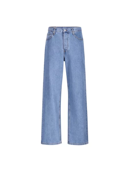 Szerokie jeansy Dries Van Noten niebieskie