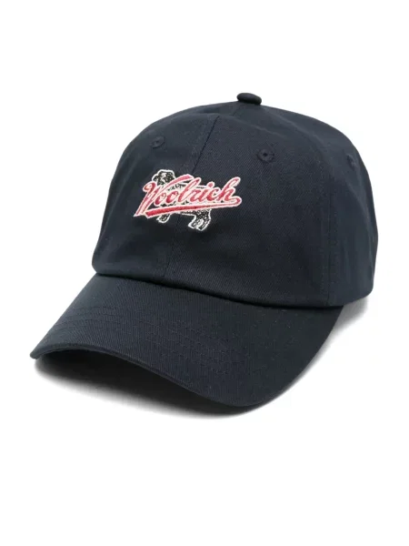 Czapka z daszkiem Woolrich z logo niebieska