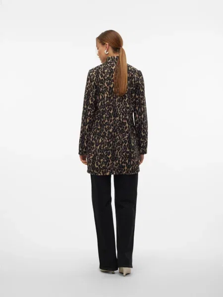 VERO MODA Prechodná bunda VMKATRINE čokoládová / kapučíno čierna
