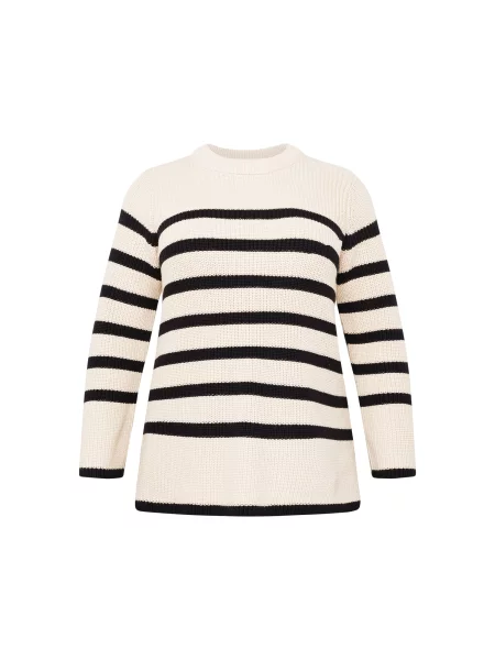 KAFFE CURVE Sveter Milla piesková čierna