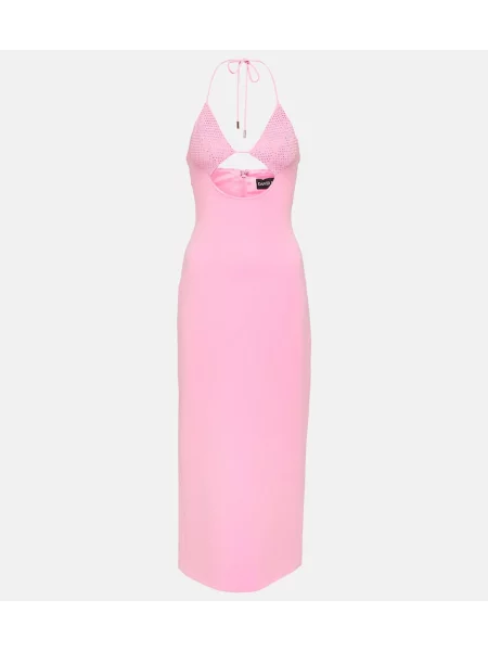 Rochie midi David Koma de cristal până la genunchi de costum roz
