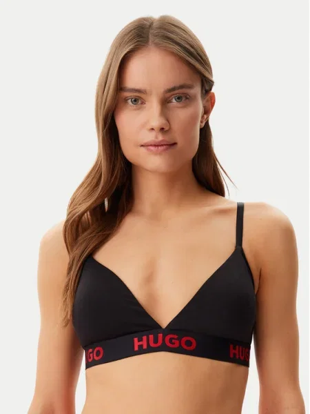 Сутиен HUGO с изчистен дизайн черно