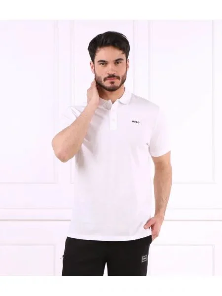 HUGO Tricou Polo alb