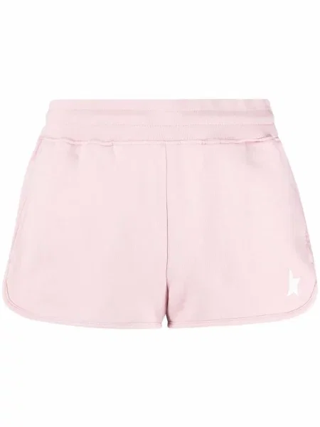 Pantaloni scurți Golden Goose cu imagine alergare roz