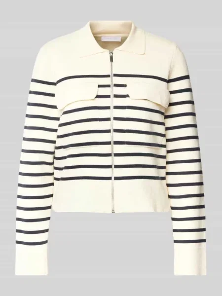 Kardigan z zamkiem błyskawicznym na całej długości Rich & Royal biały