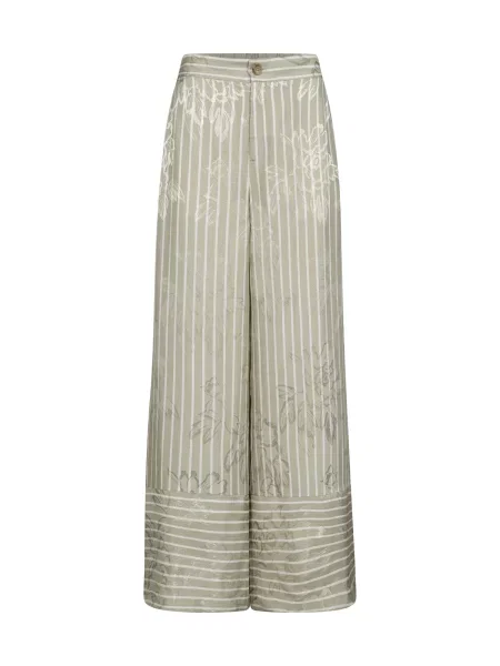 MOS MOSH Pantaloni gri deschis / verde pastel alb