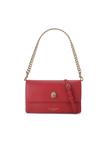 Kurt Geiger London torebka crossbody skórzana SLOANE czerwona