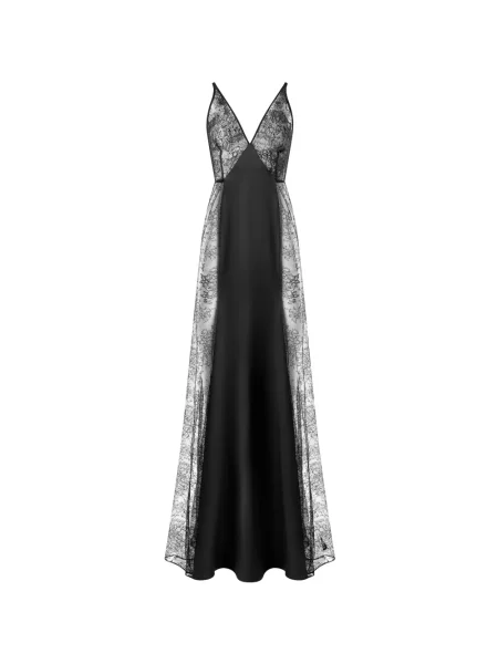Rochie maxi Il Volo de mătase negru