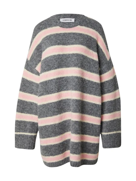 EDITED Rochie Mala Knit Dress gri / roz alb