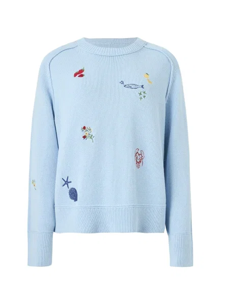 Abercrombie & Fitch Pulover MADELINE albastru deschis / galben / verde roșu