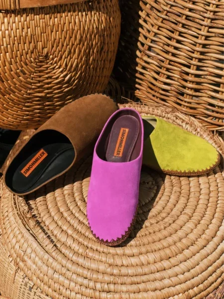 Papuci tip mules Simon Miller verde