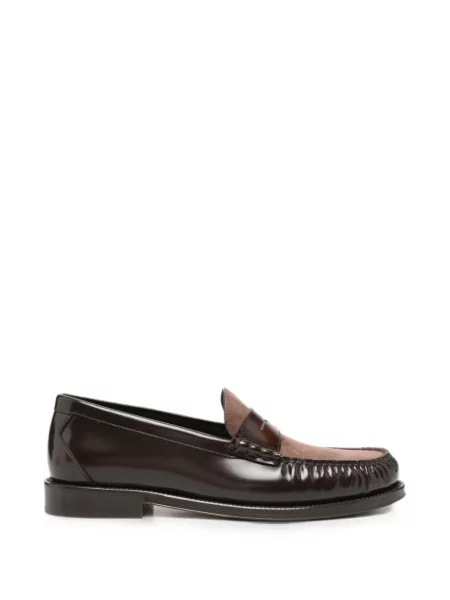 Pantofi loafer Brunello Cucinelli din piele maro