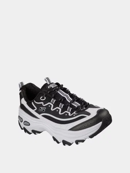 Кожаные повседневные кроссовки Skechers черные
