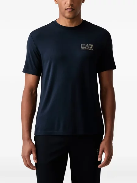 Tricou Ea7 Emporio Armani cu autograf albastru