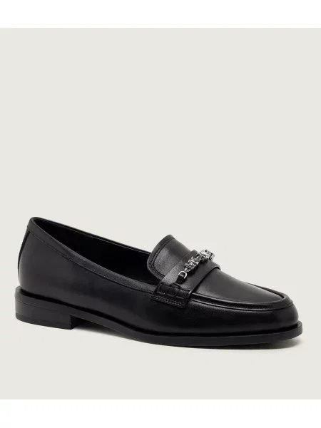 Michael Kors De piele pantofi loafer DINA negru