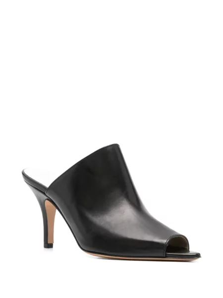 Papuci tip mules Mm6 Maison Margiela din piele negru