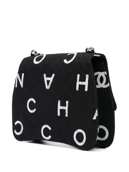 Prošívaná diamant kabelka Chanel Pre-owned černá