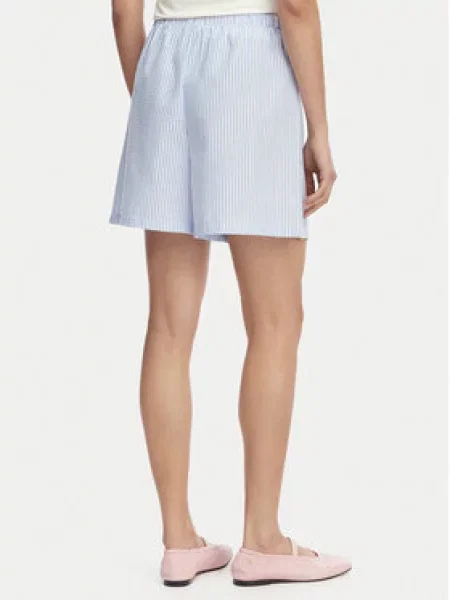 Tommy Hilfiger Kratke hlače iz tkanine Seersucker modra
