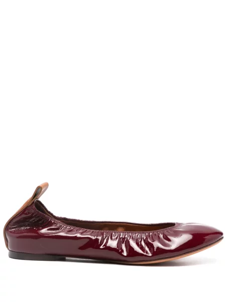 Balerini Lanvin din piele de lac roșu