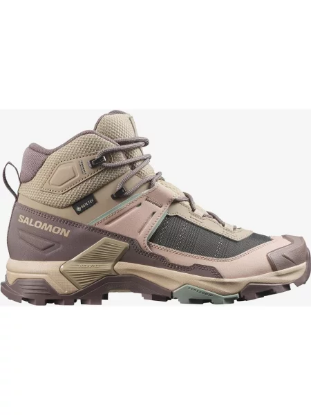 Buty trekkingowe Salomon X Ultra 5 Mid GORE-TEX fioletowe 42 beżowe