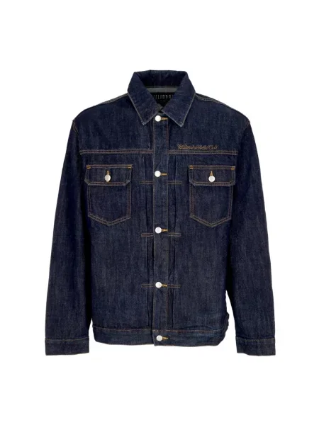Billionaire Boys Club kurtka jeansowa Script Logo Denim Jacket granatowy przejściowa oversize niebieska