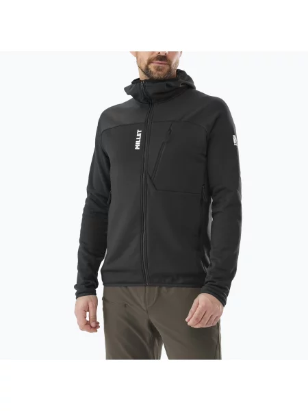 Hanorac cu glugă Millet din fleece negru