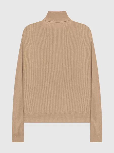 Светр з вовною та шовком Peserico бежевий