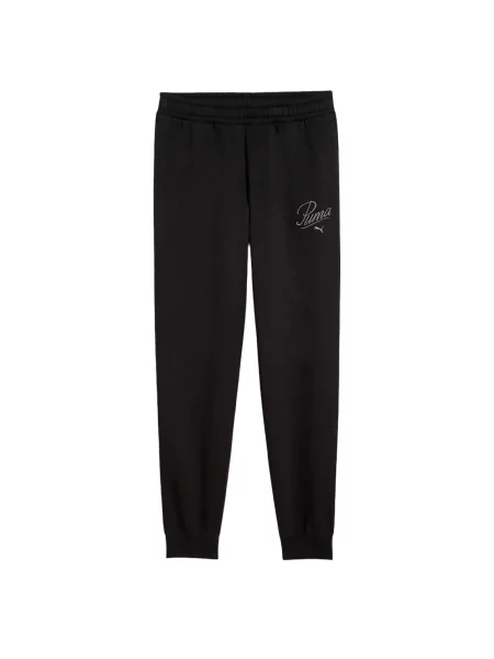 Puma Spodnie Dresowe Ess Script Fl G Dzieci czarne