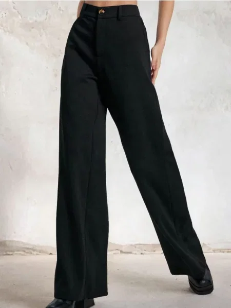 Штани wide leg чорний