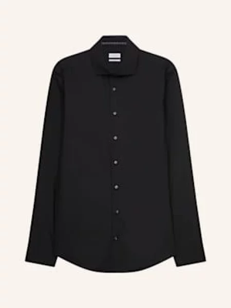 Seidensticker Koszula Biznesowa O Kroju Slim Fit schwarz czarna