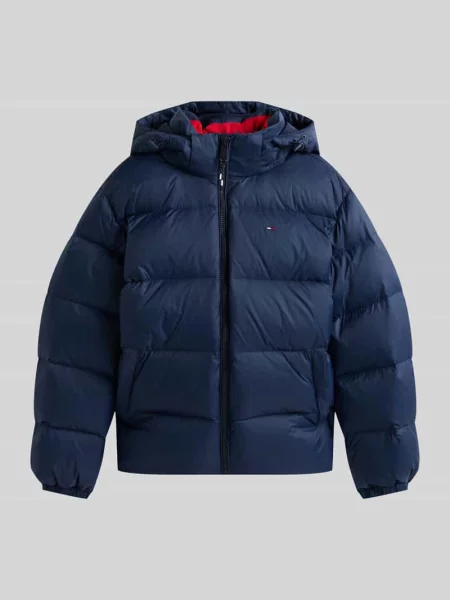 Kurtka puchowa o kroju relaxed fit z kapturem Tommy Jeans granatowa