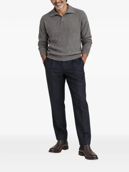 Πλεκτό polo Franzese Collection γκρι