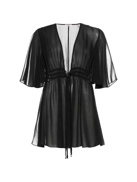 Bluzka Eres dzwony z rozszerzanymi rękawami czarna