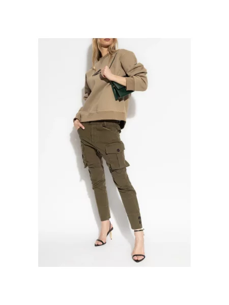 Spodnie cargo Dsquared2 zielone