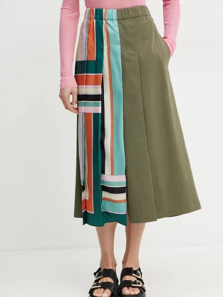Weekend Max Mara fustă midi evazati verde