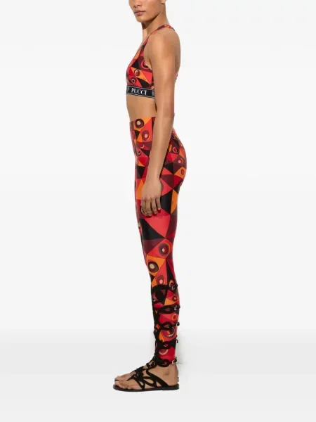 Leggings Pucci cu imagine roșu