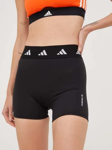 Шорти для тренувань adidas Performance Period Proof з принтом висока посадка чорний