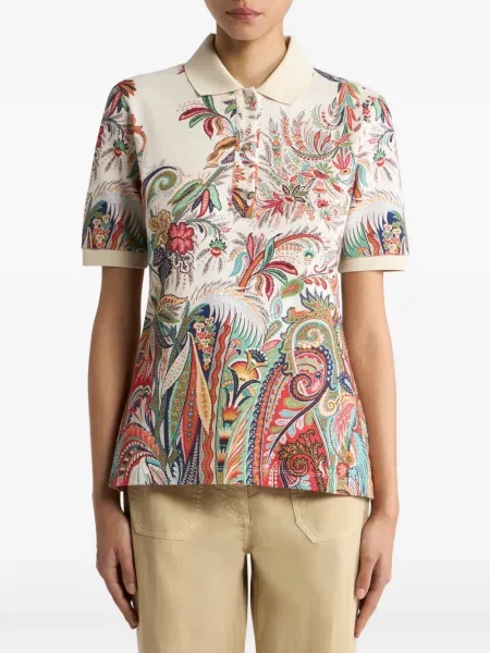 Tricou polo Etro cu model paisley
